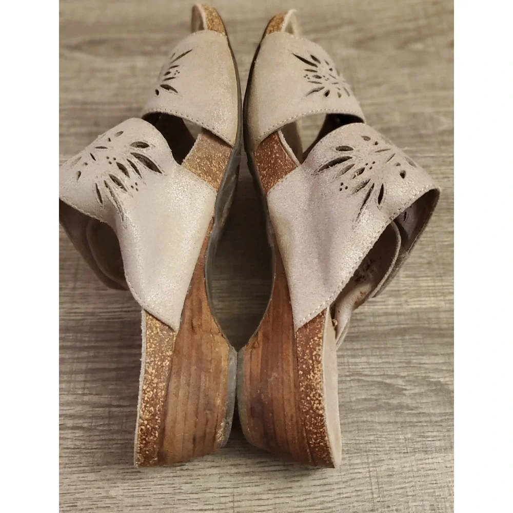 Abeo Bio System‎ Poppy Leather Sandals Women's Size 6 Tan